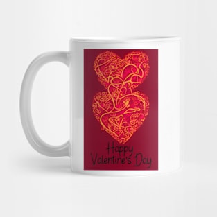 Happy Valentine's Day | Graphic hearts 1 Mug